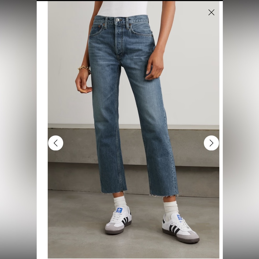RE/ DONE - 70s High Rise Stove Pipe straight-leg jeans - size 26